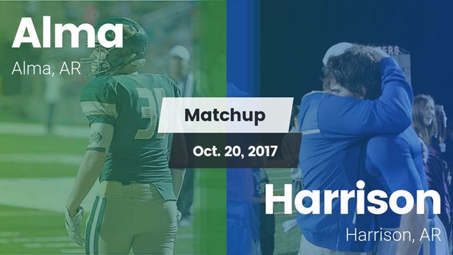 Watch this highlight video of the Alma (AR) football team in its game Matchup: Alma vs. Harrison  2017 on Oct 20, 2017