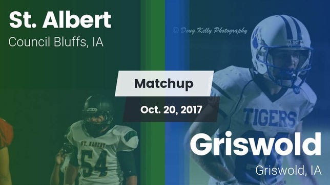Watch this highlight video of the St. Albert (Council Bluffs, IA) football team in its game Matchup: St. Albert vs. Griswold  2017 on Oct 20, 2017