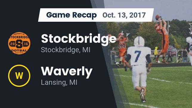 Watch this highlight video of the Stockbridge (MI) football team in its game Recap: Stockbridge  vs. Waverly  2017 on Oct 13, 2017