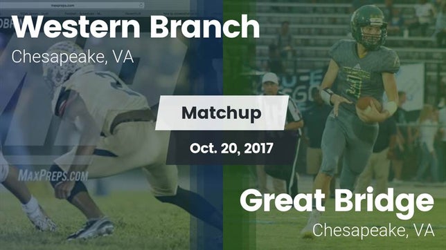 Watch this highlight video of the Western Branch (Chesapeake, VA) football team in its game Matchup: Western Branch High vs. Great Bridge  2017 on Oct 20, 2017