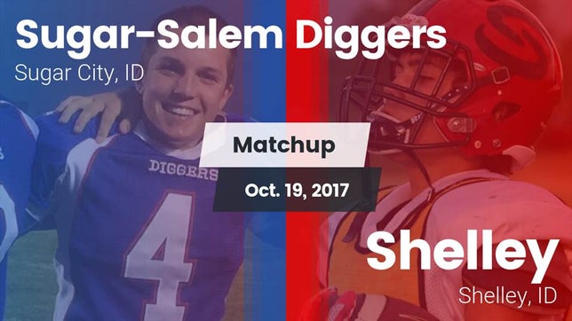 Watch this highlight video of the Sugar-Salem (Sugar City, ID) football team in its game Matchup: Sugar-Salem Diggers vs. Shelley  2017 on Oct 19, 2017