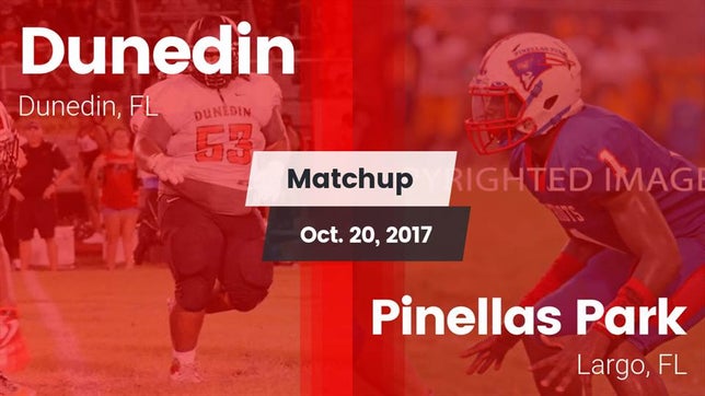 Watch this highlight video of the Dunedin (FL) football team in its game Matchup: Dunedin vs. Pinellas Park  2017 on Oct 20, 2017