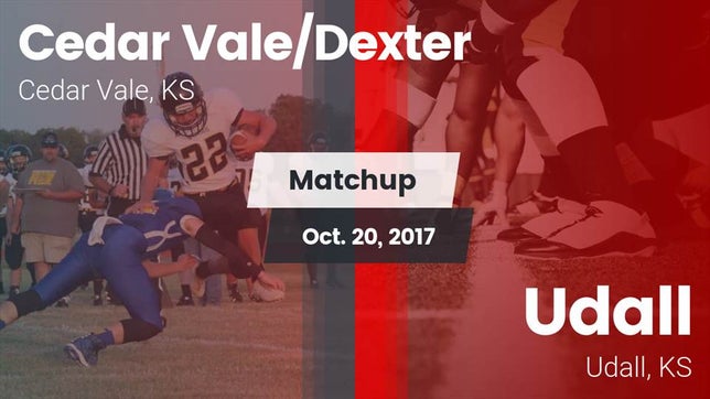 Watch this highlight video of the Cedar Vale/Dexter (Cedar Vale, KS) football team in its game Matchup: Cedar Vale/Dexter Hi vs. Udall  2017 on Oct 20, 2017