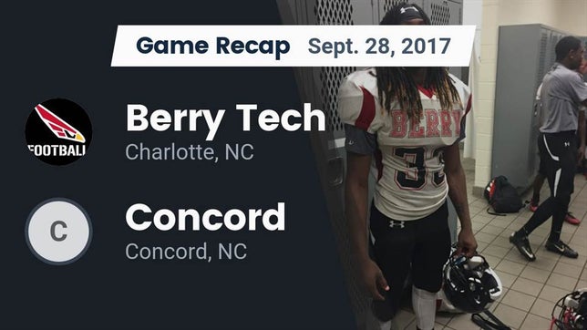 Watch this highlight video of the Berry (Charlotte, NC) football team in its game Recap: Berry Tech  vs. Concord  2017 on Sep 28, 2017
