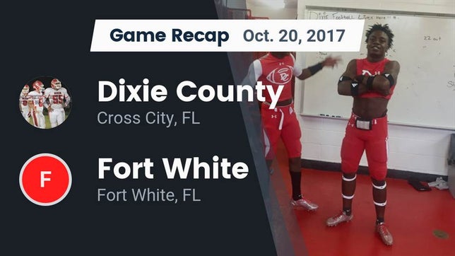 Watch this highlight video of the Dixie County (Cross City, FL) football team in its game Recap: Dixie County  vs. Fort White  2017 on Oct 20, 2017