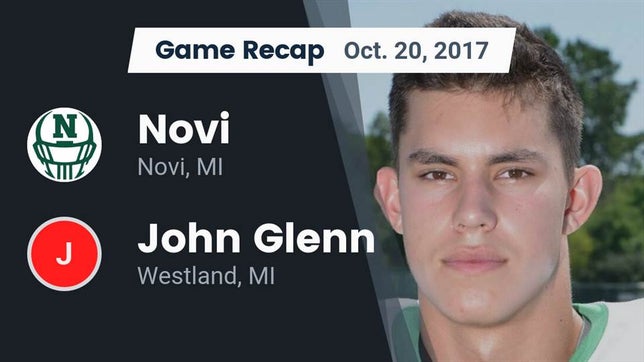 Watch this highlight video of the Novi (MI) football team in its game Recap: Novi  vs. John Glenn  2017 on Oct 20, 2017