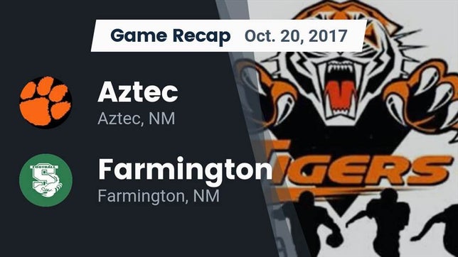 Watch this highlight video of the Aztec (NM) football team in its game Recap: Aztec  vs. Farmington  2017 on Oct 20, 2017