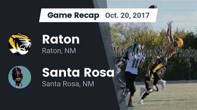 Watch this highlight video of the Raton (NM) football team in its game Recap: Raton  vs. Santa Rosa  2017 on Oct 20, 2017