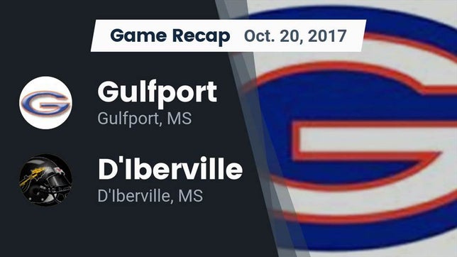 Watch this highlight video of the Gulfport (MS) football team in its game Recap: Gulfport  vs. D'Iberville  2017 on Oct 20, 2017