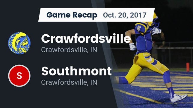 Watch this highlight video of the Crawfordsville (IN) football team in its game Recap: Crawfordsville  vs. Southmont  2017 on Oct 20, 2017