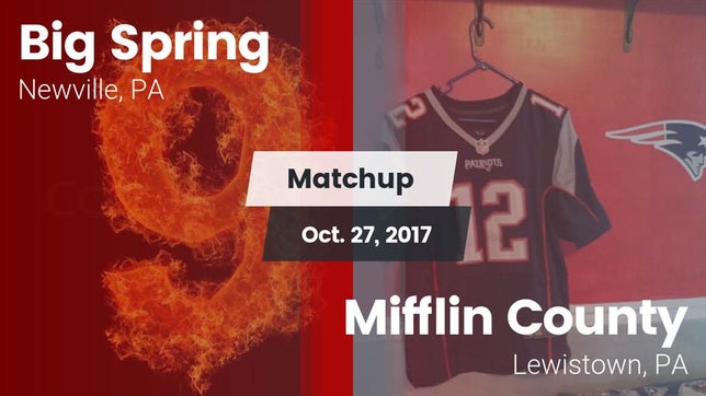 Watch this highlight video of the Big Spring (Newville, PA) football team in its game Matchup: Big Spring High vs. Mifflin County  2017 on Oct 27, 2017