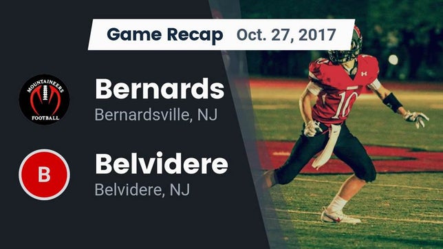 Watch this highlight video of the Bernards (Bernardsville, NJ) football team in its game Recap: Bernards  vs. Belvidere  2017 on Oct 27, 2017