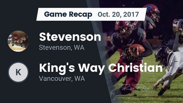 Watch this highlight video of the Stevenson (WA) football team in its game Recap: Stevenson  vs. King's Way Christian  2017 on Sep 1, 2017