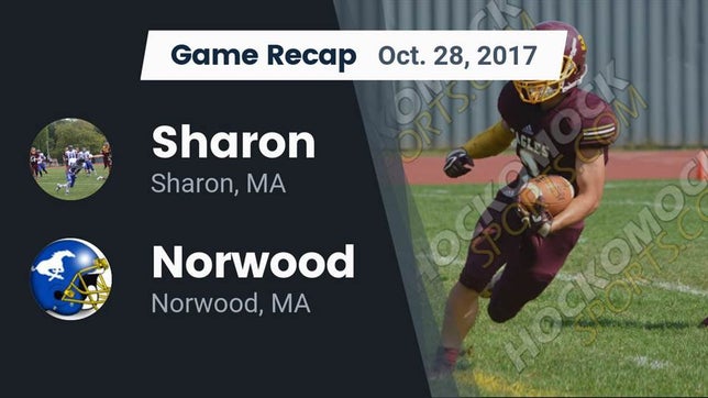 Watch this highlight video of the Sharon (MA) football team in its game Recap: Sharon  vs. Norwood  2017 on Oct 28, 2017