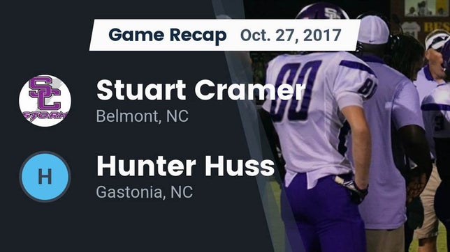 Watch this highlight video of the Cramer (Belmont, NC) football team in its game Recap: Stuart Cramer vs. Hunter Huss  2017 on Oct 27, 2017