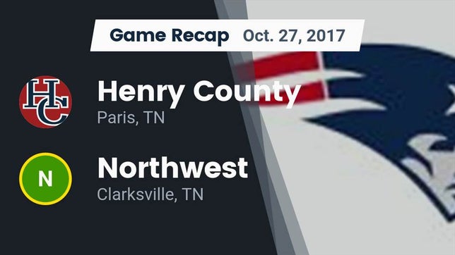 Watch this highlight video of the Henry County (Paris, TN) football team in its game Recap: Henry County  vs. Northwest  2017 on Oct 27, 2017