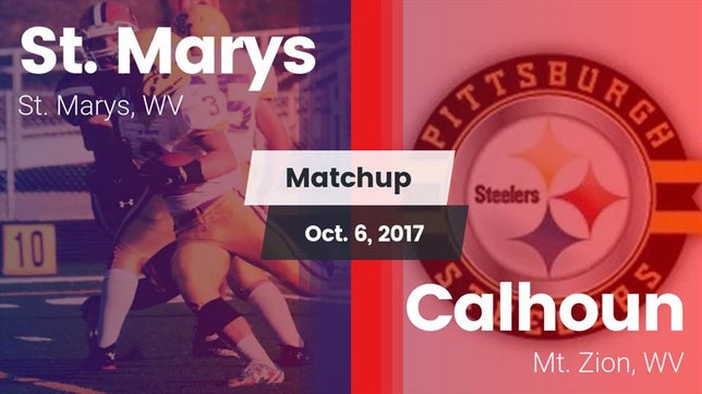 Watch this highlight video of the St. Marys (WV) football team in its game Matchup: St. Marys vs. Calhoun  2017 on Oct 6, 2017