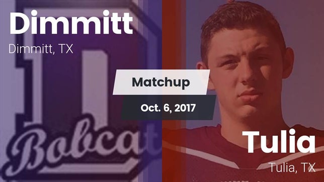 Watch this highlight video of the Dimmitt (TX) football team in its game Matchup: Dimmitt vs. Tulia  2017 on Oct 6, 2017