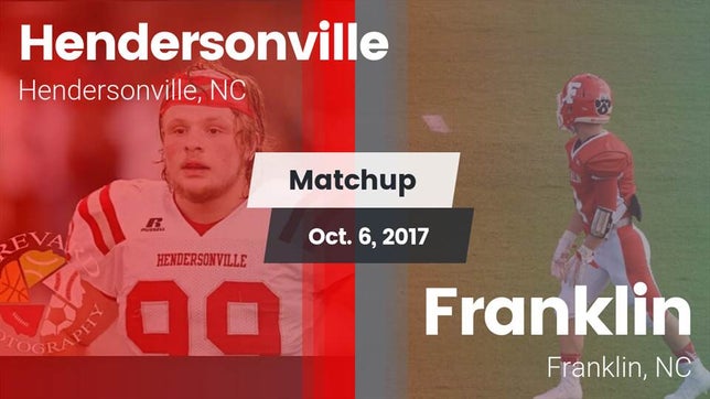 Watch this highlight video of the Hendersonville (NC) football team in its game Matchup: Hendersonville High vs. Franklin  2017 on Oct 6, 2017