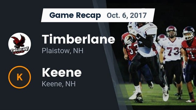 Watch this highlight video of the Timberlane (Plaistow, NH) football team in its game Recap: Timberlane  vs. Keene  2017 on Nov 3, 2017