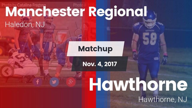 Watch this highlight video of the Manchester Regional (Haledon, NJ) football team in its game Matchup: Manchester Regional vs. Hawthorne  2017 on Nov 4, 2017