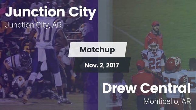 Watch this highlight video of the Junction City (AR) football team in its game Matchup: Junction City vs. Drew Central  2017 on Nov 2, 2017