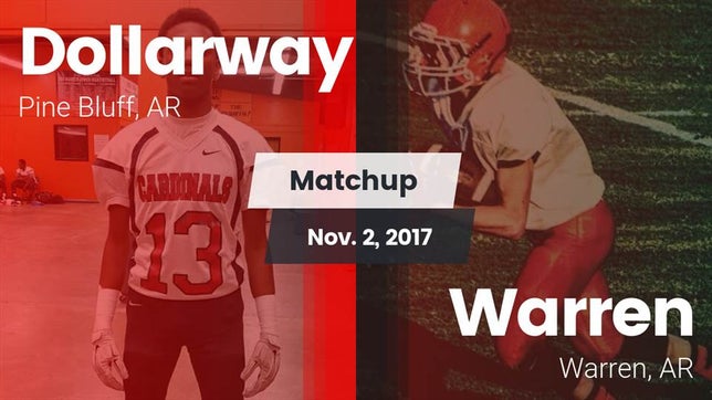 Watch this highlight video of the Dollarway (Pine Bluff, AR) football team in its game Matchup: Dollarway vs. Warren  2017 on Nov 2, 2017