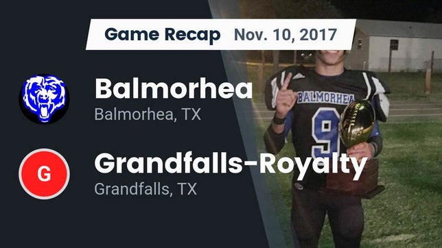 Watch this highlight video of the Balmorhea (TX) football team in its game Recap: Balmorhea  vs. Grandfalls-Royalty  2017 on Nov 9, 2017
