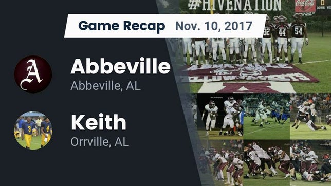 Watch this highlight video of the Abbeville (AL) football team in its game Recap: Abbeville  vs. Keith  2017 on Nov 10, 2017