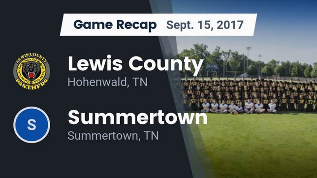 Watch this highlight video of the Lewis County (Hohenwald, TN) football team in its game Recap: Lewis County  vs. Summertown  2017 on Sep 15, 2017