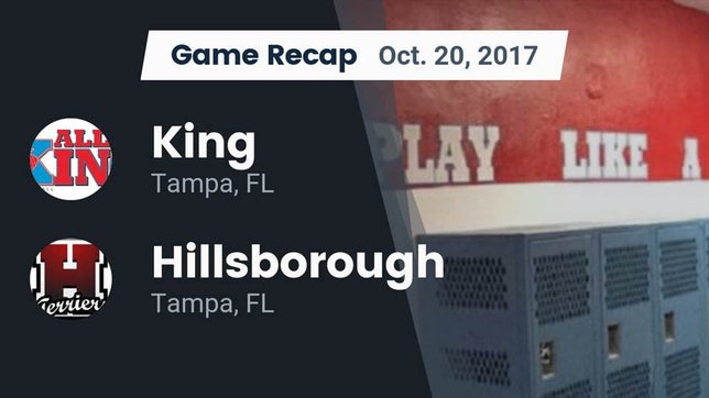 Watch this highlight video of the King (Tampa, FL) football team in its game Recap: King  vs. Hillsborough  2017 on Oct 20, 2017