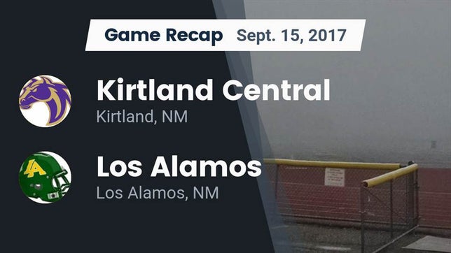 Watch this highlight video of the Kirtland Central (Kirtland, NM) football team in its game Recap: Kirtland Central  vs. Los Alamos  2017 on Sep 15, 2017