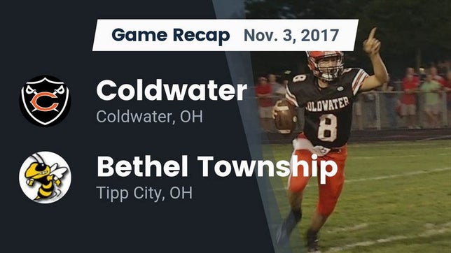 Watch this highlight video of the Coldwater (OH) football team in its game Recap: Coldwater  vs. Bethel Township  2017 on Nov 3, 2017