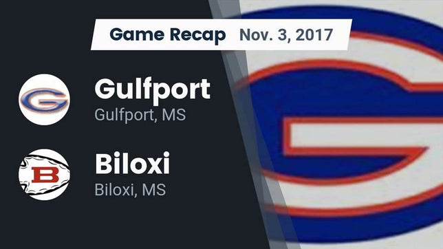 Watch this highlight video of the Gulfport (MS) football team in its game Recap: Gulfport  vs. Biloxi  2017 on Nov 3, 2017