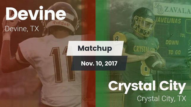 Watch this highlight video of the Devine (TX) football team in its game Matchup: Devine  vs. Crystal City  2017 on Nov 10, 2017