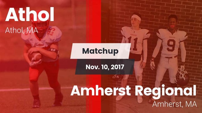 Watch this highlight video of the Athol (MA) football team in its game Matchup: Athol vs. Amherst Regional 2017 on Nov 10, 2017