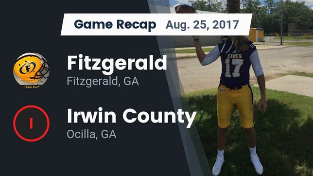Watch this highlight video of the Fitzgerald (GA) football team in its game Recap: Fitzgerald  vs. Irwin County  2017 on Aug 25, 2017