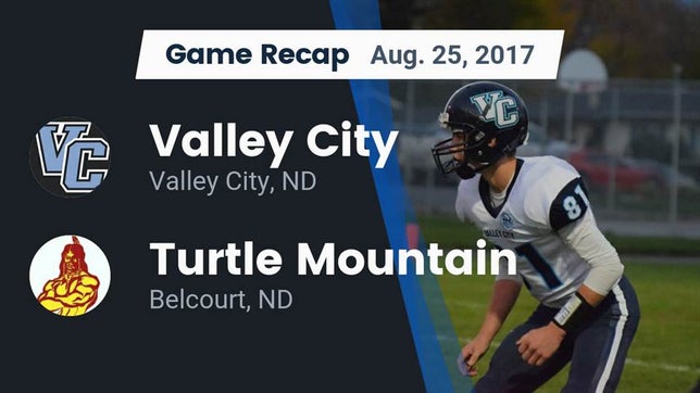 Watch this highlight video of the Valley City (ND) football team in its game Recap: Valley City  vs. Turtle Mountain  2017 on Aug 25, 2017