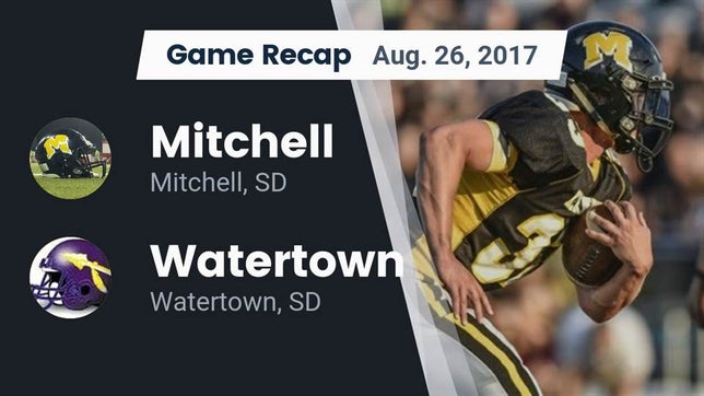 Watch this highlight video of the Mitchell (SD) football team in its game Recap: Mitchell  vs. Watertown  2017 on Aug 26, 2017