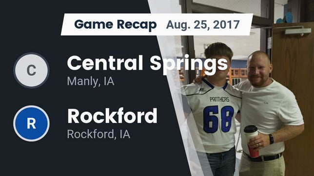 Watch this highlight video of the Central Springs (Manly, IA) football team in its game Recap: Central Springs  vs. Rockford  2017 on Aug 25, 2017