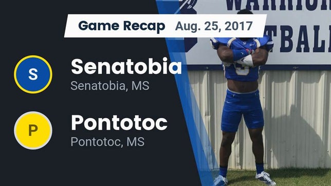 Watch this highlight video of the Senatobia (MS) football team in its game Recap: Senatobia  vs. Pontotoc  2017 on Aug 25, 2017