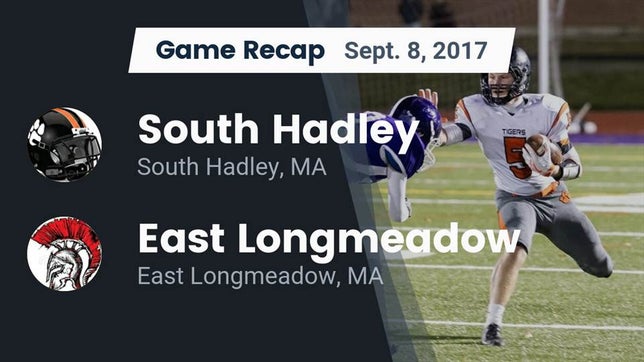 Watch this highlight video of the South Hadley (MA) football team in its game Recap: South Hadley  vs. East Longmeadow  2017 on Sep 8, 2017