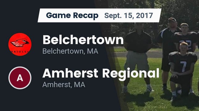 Watch this highlight video of the Belchertown (MA) football team in its game Recap: Belchertown  vs. Amherst Regional 2017 on Sep 15, 2017