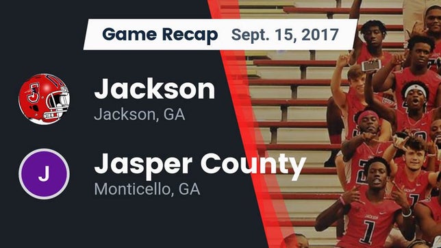 Watch this highlight video of the Jackson (GA) football team in its game Recap: Jackson  vs. Jasper County  2017 on Sep 15, 2017