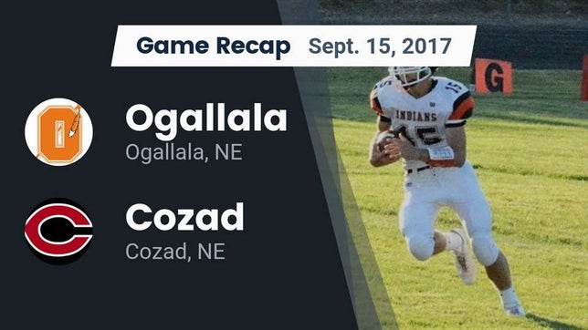 Watch this highlight video of the Ogallala (NE) football team in its game Recap: Ogallala  vs. Cozad  2017 on Sep 15, 2017