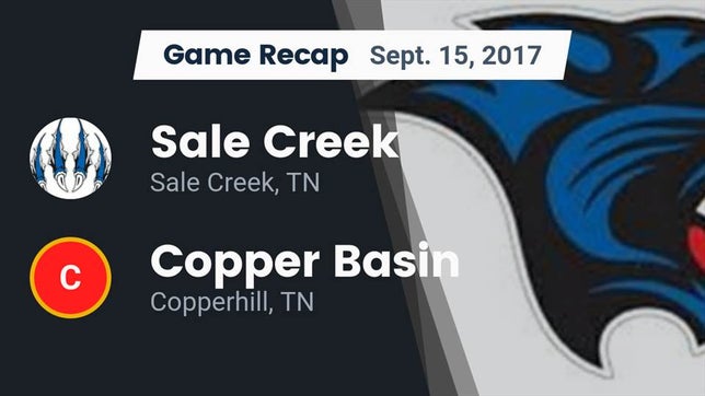 Watch this highlight video of the Sale Creek (TN) football team in its game Recap: Sale Creek  vs. Copper Basin  2017 on Sep 15, 2017