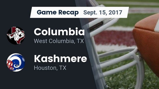 Watch this highlight video of the Columbia (West Columbia, TX) football team in its game Recap: Columbia  vs. Kashmere  2017 on Sep 15, 2017