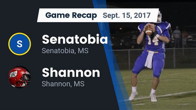 Watch this highlight video of the Senatobia (MS) football team in its game Recap: Senatobia  vs. Shannon  2017 on Sep 15, 2017