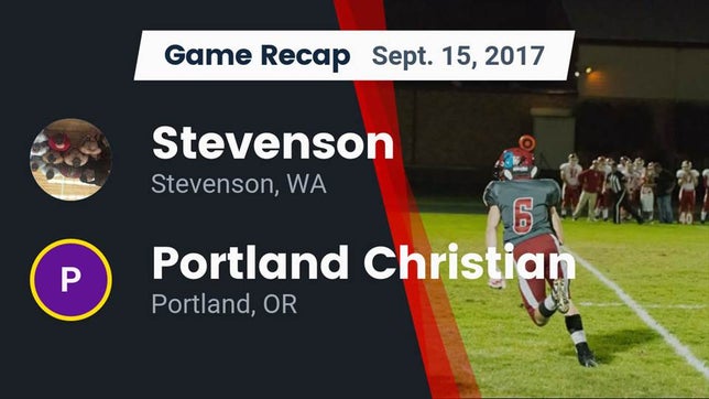 Watch this highlight video of the Stevenson (WA) football team in its game Recap: Stevenson  vs. Portland Christian  2017 on Sep 15, 2017