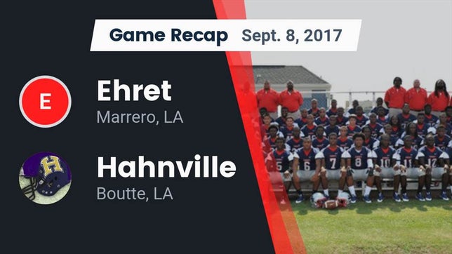 Watch this highlight video of the John Ehret (Marrero, LA) football team in its game Recap: Ehret  vs. Hahnville  2017 on Sep 8, 2017